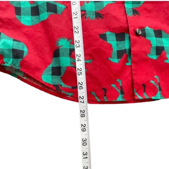 North Pole Trading Co Moose Bear Button Up Holiday Fun Festive Shirt - Sz XL - Picture 10 of 10